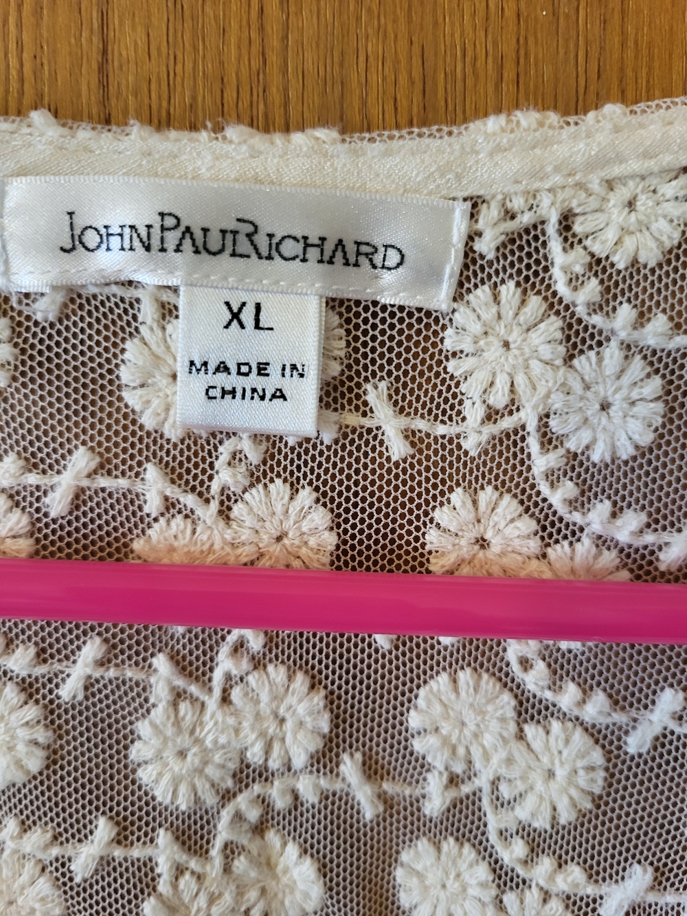 JohnPaulRichard Cream Lace Yoke Bohemian Blouse - Picture 2 of 3